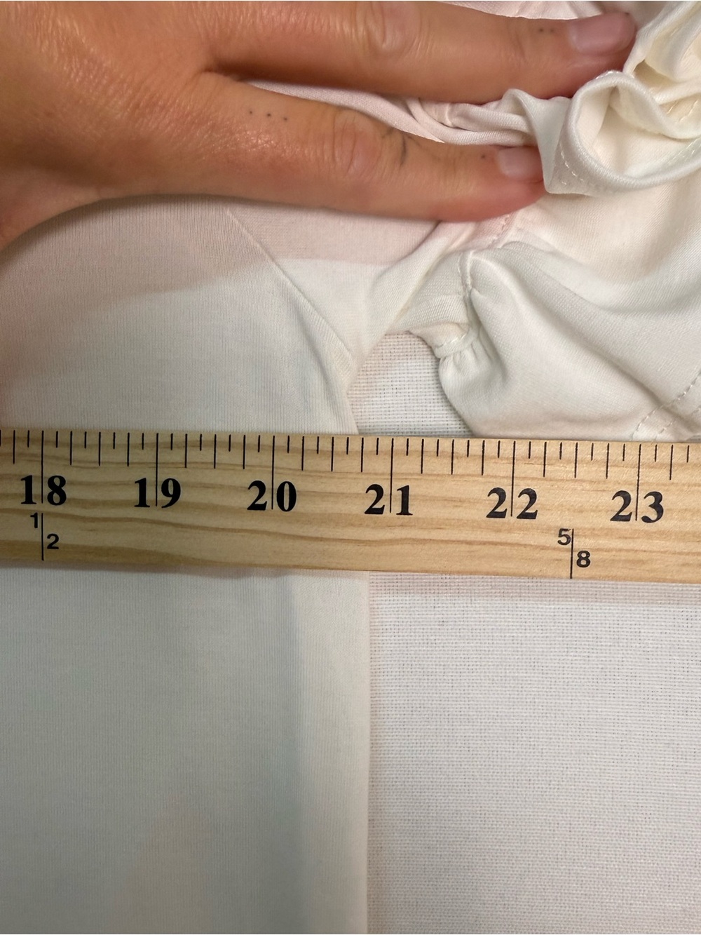 Green Envelope Cream Ruffle Sleeve Button-Front Top - Picture 6 of 7